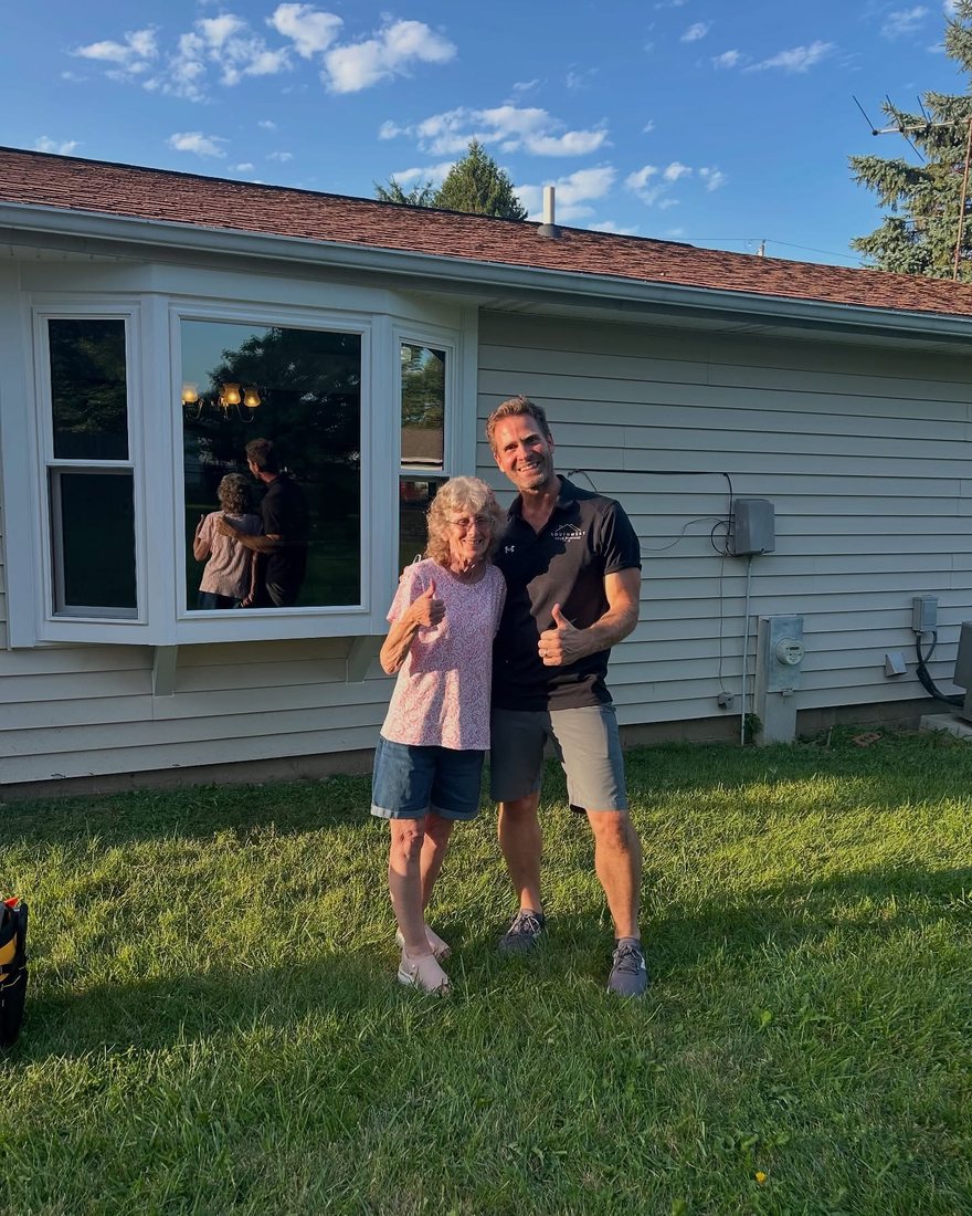 A happy homeowner in Lewisburg by Southwest Home Services